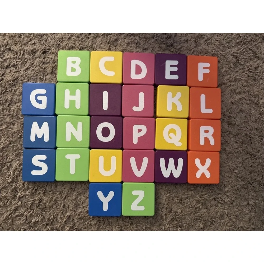 Little Tikes Alphabet & Numbers Lap Desk 26 2-sided tiles Chalkboard Storage FUN
